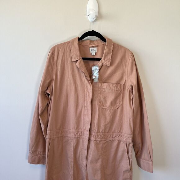 J.Crew Foundry Chino Utility Coveralls Jumpsuit Peach Women’s Size 14 NWT’s $168 - Picture 7 of 14
